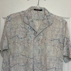 Louis Vuitton White and Blue Casual Button Down Shirt